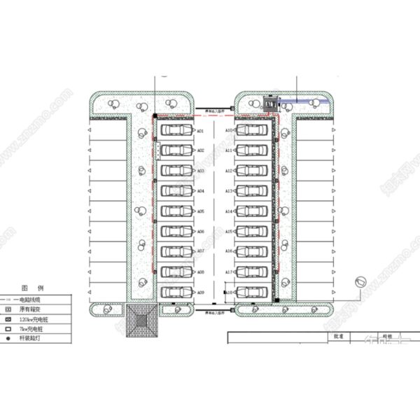 AutoCAD素材 | CAD 停車場圖塊 地下停車場空間 全集合